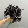 Buquê de lírio-calla pequeno de PU de alta qualidade, buquê de flores artificiais famoso na internet, adereço de fotografia, item de exibição para lojas famosas na internet, com fragrância
