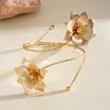 Pulsera de Brazo con Flor de Textura Metálica Europea y Americana, Pulsera de Personalidad Exquisita y Elegante, Joyería Transfronteriza de Gama Alta de Nicho
