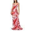 2025 Nuevo Verano Estilo Resort Europeo y Americano Vestido Sexy de Tirantes con Estampado para Mujer