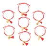 Pulsera Festival Tao Duuan, Hilo Rojo Tejido a Mano Pura, Pulsera Regalo de Año Nuevo, Hilo Rojo para el Año del Zodiaco de Hombres y Mujeres, Mayoreo