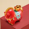 Ornamento Criativo de Cavalo Vermelho em Lingote para Chá, Tendência Nacional, Ornato Decorativo para Aumentar a Riqueza, Decoração de Mesa de Entrada de Escritório, Lembrancinhas