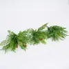 Sensación al tacto hierba persa colgante hojas grandes de helecho decoración de pared simulación pared de fondo de planta verde estilo bosque paisajismo helecho plantas falsas