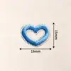 Parches Bordados de Corazón Hueco de Colores y Estrella de Cinco Puntas para Ropa y Bolsos Decoración DIY Parche Bordado por Computadora Fabricante