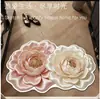 Felpudo para Puerta de Baño con Forma Especial Retro de Flor 3D, Felpudo Resistente a Manchas y al Desgaste, Felpudo Absorbente de Agua Antideslizante de Diatomeas