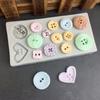 Molde de bolo Botão Botão Flip Açúcar Decoração de bolo DIY Chocolate Sobremesa Mesa Mousse Ferramentas de cozimento Casa