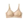 Sujetador de copa fija con base líquida para bustos grandes para que parezcan más pequeños, sujetador de mujer fino, transpirable, sin costuras, con hermoso diseño en la espalda, características push-up y anti-caída