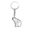 Lindo Oso Polar de Dibujos Animados Llavero de Plástico Suave de PVC Colgante para Bolsa DIY Colgante de Joyería Llavero al por Mayor en Stock