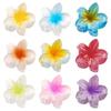 Pinza para el pelo de flor de huevo pequeña de 4 cm pinza de tiburón accesorios para el cabello más vendidos en Europa y Estados Unidos plato de flor de color degradado pinza para el pelo de cola de caballo alta