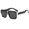 Nuevo Estilo Moda Europea y Americana Transfronteriza Gafas de Sol de Montura Grande para Hombres y Mujeres Personalidad Doble Puente Protección Solar para Exteriores Gafas de Sol Versátiles 40557