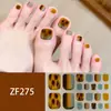 Adesivos para Unha do Pé Padrão Estéreo Zf Diamante de Imitação 3D Manicure Patch Impermeável Longa Duração Clareador Patch Completo para Unha do Pé Produto Acabado