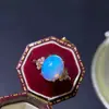 Anillo de Ópalo Natural Súper Hermoso con Hermoso Color, Excelente Calidad de Cristal, Diseño y Artesanía Impresionantes, Piedra Principal 9X11Mm, Fabricante