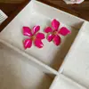 Pendientes de Borla de Flor de Perla Rosa Plateada Clavos de Oreja Pequeños Frescos Estilo Mori Accesorios de Oreja de Alta Gama Moda Venta al por Mayor