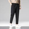2022 Novo Verão Masculino Ice Silk All-match Calças Casuais Calças Esportivas Finas Calças Cropped Masculinas Retas