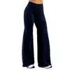 Calça de Yoga DFYNE Quase Invisível Costurada Cintura Alta Calça de Corrida Reta Esportiva Casual Secagem Rápida Versátil Levemente Flare para Mulheres