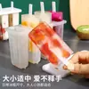 Molde Caseiro para Picolé Doméstico Molde para Picolé de Sorvete de Verão para Crianças Sorvete de Frutas Congeladas Caixa de Moagem de Cubos de Gelo