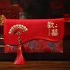 Sobres rojos de tela de alta gama para bodas y compromisos, sobres rojos de tamaño grande para la ceremonia del té de los padres y dinero de regalo