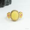 Anillo de Cera de Abejas Natural Guan Yu Amarillo Ámbar Miel Anillo Femenino Vintage Fábrica Venta al por Mayor Dropshipping S3082609