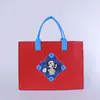 Bolsa de fieltro tipo tote, bolso de mano, bolsa de compras para eventos del Festival de Medio Otoño, bolsa de fieltro, bolsa de regalo bancaria