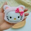 Nova Boneca Gato de Desenho Animado Fofa Bolsa Gato de Pelúcia Acessórios para Chave Boneca Lenço DIY Acessórios Feitos à Mão