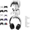 Suporte de console de videogame suporte de manípulo fone de ouvido fone de ouvido suporte de exibição montado na parede acrílico suporte de acessório de controle de videogame