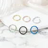 Argolas de Nariz, Piercings de Nariz, Piercings de Lábio, Brincos de Aço Inoxidável 316L Transfronteiriços, Argolas Fechadas de Liga de Titânio, Joias para Septo Nasal