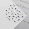 Taladro de uñas mixto Mini tamaño pequeño arte de uñas plano forma especial diamante mixto k 9luz de luna blanco joyería para uñas al por mayor