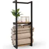 En Stock Transfronterizo Nuevo Estante de Toallas de 2 Niveles Montado en la Pared Estante de Almacenamiento de Toallas para Baño Colgador de Toallas Barra para Toallas Personalización