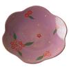 Posavasos Pequeño de Cerámica con Flor Pintado a Mano Forma de Flor Rosa Lila Morado Platillo para Té Chino Soporte para Taza Almohadilla Aislante para Taza de Té Accesorios para Ceremonia del Té