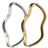 Acero de Titanio Inoxidable Clásico Transfronterizo Europeo y Americano para Mujer Pulsera de Diamantes de Acero Inoxidable Ondulado de Moda con Hebilla de Alta Gama