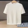 Nueva camiseta básica de punto de cachemira de otoño, moderna, suave, jersey de color liso, adecuada para negocios y desplazamientos, holgada y favorecedora para hombres