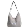 Bolsa de Tela Informal de Gran Capacidad Estilo Coreano Ins Perezoso con Diseño de Estrella de Pedrería, Bolso de Hombro Cruzado Único para Mujer