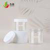 Frasco Transparente de Boca Larga com 68 Dentes Pote de Creme 50-250ml Frasco Dispensador de Máscara Capilar Pote para Ração Animal Embalagem de Pote Plástico