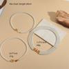Collar de perlas simple y personalizado de nicho con colgante de diseño Love chapado en oro real de 14k, estilo nuevo europeo y americano, cadena de clavícula