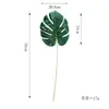 Decoración de planta verde artificial de hoja de monstera transfronteriza para fiestas, hojas de monstera artificiales, planta verde artificial de hoja de monstera de Amazon