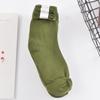 Calcetines absorbentes de sudor color verde militar para hombres de mediana edad y ancianos, para otoño e invierno, protección laboral, calcetines resistentes y fuertes, suministro para puestos, venta al por mayor de calcetines