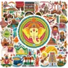50 peças de adesivos de desenho animado estético indiano, produto novo transfronteiriço, DIY para celular, copo d'água, bagagem, adesivos decorativos de PVC à prova d'água