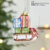 Colgantes para decoración de árbol de Navidad de productos nuevos transfronterizos, pequeños adornos colgantes creativos pintados a mano con vidrio, decoraciones de ambiente temáticas de erizo y oso