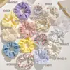 Goma para el pelo de cuadros estampada estilo Ins con alta elasticidad, Scrunchie para mujer con una belleza de cuento de hadas, Accesorio para el pelo de elegancia perezosa estilo francés