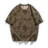 Camiseta Masculina de Manga Curta Tie-dye Ru Meng 2025 Verão Nova Masculina Solta Tamanho Grande Americana Meia Manga Camiseta Masculina T