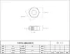 DIN934/tuerca hexagonal de acero inoxidable SUS304 tuerca hexagonal exterior M2/M2.5/M3/M4/M5/M6 ~ M20
