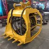Cubo cribador de grava de río Jutuo Accesorio para excavadora Maquinaria de cribado rotatoria Maquinaria agrícola Cubo triturador