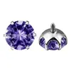 Jiangtai F136 titanio rosca interna seis puntas fondo redondo 5A circón cabeza de joyería G23 aleación de titanio cuerpo joyería para piercing al por mayor