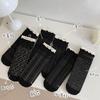 Calcetines blancos para mujer, estilo japonés, calcetines jk, calcetines de longitud media, calcetines blancos de encaje, calcetines negros apilados para primavera y otoño, calcetines con orejeras.