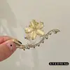 Presilha de Cabelo Meio Presa Olho de Gato de Sentido Avançado Grampo de Cabelo para Parte de Trás da Cabeça Feminino Grampo para Cabelo com Franja Acessório de Cabeça Doce Médio e Pequeno