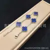 Versão High-End de 15mm do Clássico Bracelete de Trevo de Quatro Folhas para Mulheres, Joia Empilhável Colorida de Madrepérola Banhada a Ouro 18K de Luxo Leve com um Toque de Alta Qualidade