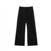Pantalones de Pierna Recta Casuales Versátiles de Marca Moderna para Hombre con Silueta Línea A y Dobladillo Curvo, Pantalones de Pierna Ancha con Pliegues y Caída de Verano de Gama Alta