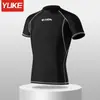 Roupa de banho profissional masculina, cinco pontos anti-constrangimento plus size, calção de banho masculino com proteção solar, conjunto de maiô e roupa de mergulho atacado