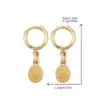 Brincos Redondos de Luxo Retro Criativos Moda Brincos Redondos Banhados a Cobre Ouro 18K Real Brincos de Alta Qualidade