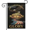 Bandeira de Jardim Cruzada para o Novo Dia da Independência, Bandeira com Listras e Águia Americana, Decoração Externa, Bandeira de Jardim Dupla Face em Linho