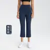 Pantalones Athena Lulu de Cigarrillo Micro-Acampanados para Mujer Nlllt Nylon 66 Sensación de Segunda Piel que Absorbe la Humedad Deportivos para Correr Pantalones Cortos